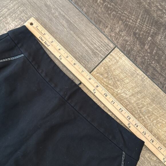 Talbots Women's Leather Trim Pencil Skirt Black Size 10 - Picture 4 of 7